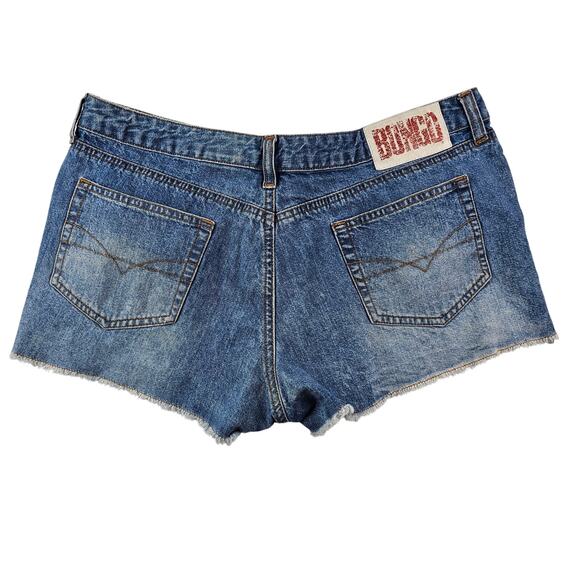 Vintage Bongo Jeans Shorts 11 Juniors Cut Off Short Shorts Frayed Raw Hem Y2K - Picture 2 of 10